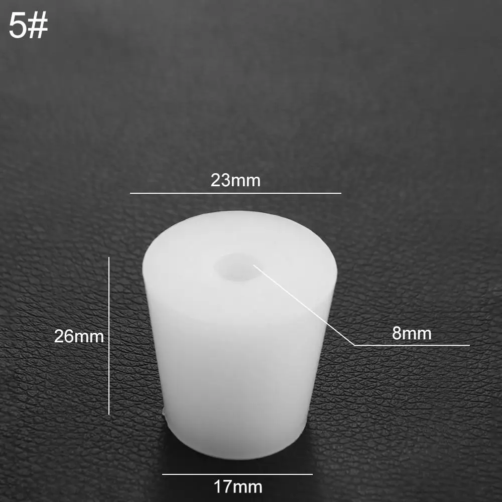 Acid Alkali Resistant Water Pipe Wide Mouth Bottle Conical Fermenter Cover Test Tube Silicone Plug Bottle Stopper