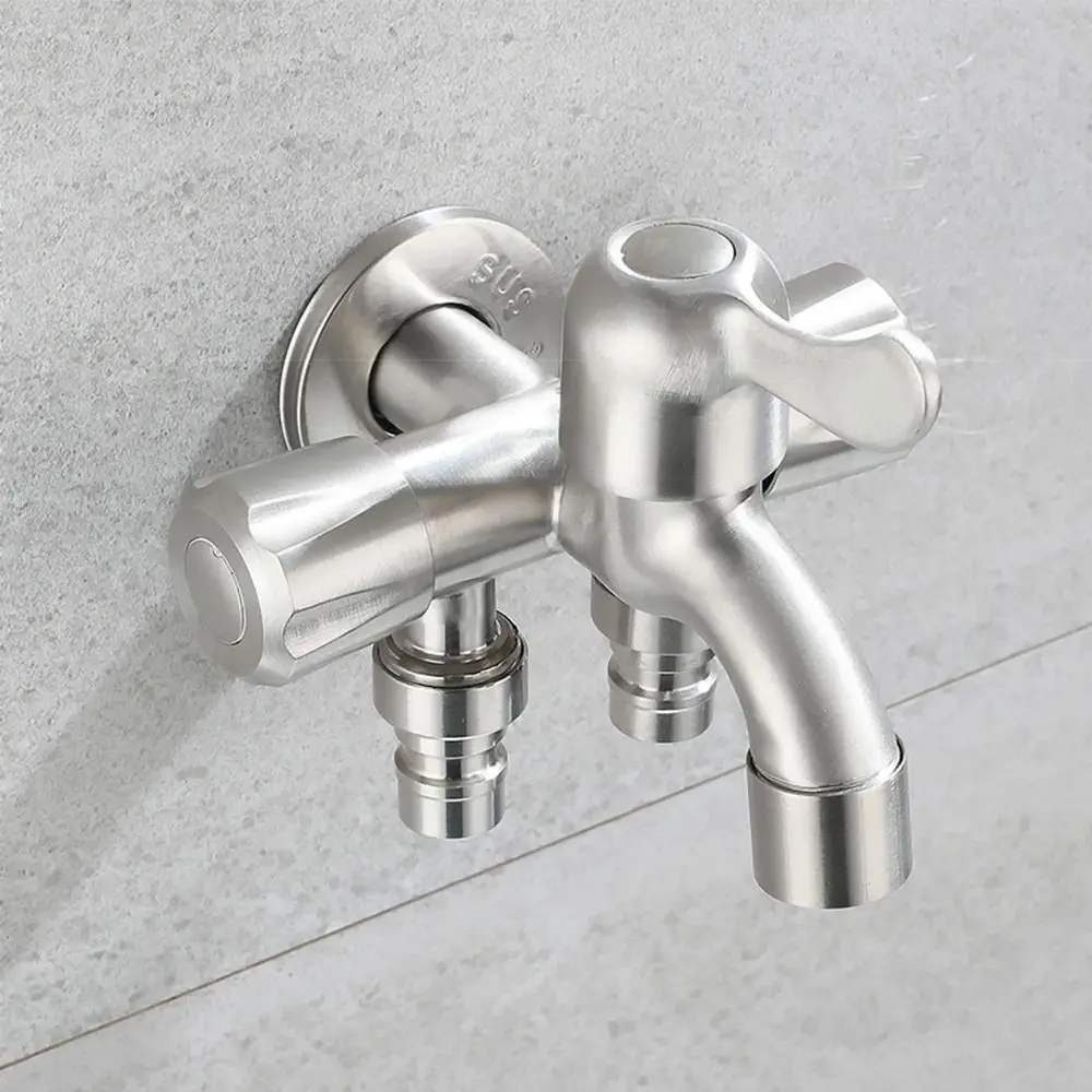 One in Three Out Stainless Steel Faucet with Tape with Washing Machine Outlet Washing Machine Faucet Easy Installation