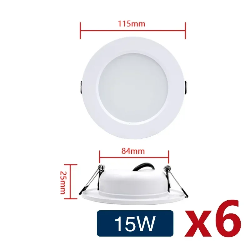 6Pcs LED Downlight AC110V 220V DC12V 24V Einbau Runde Decke Unten Licht Innen Schlafzimmer für Home Decor beleuchtung LED Spot Lampe