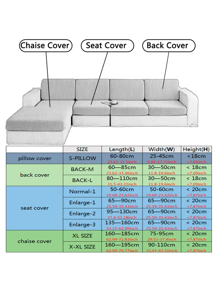 Jacquard Plush Sofa Cushion Cover Soft Touch Elastic Backed Decorative Home Furniture Protector