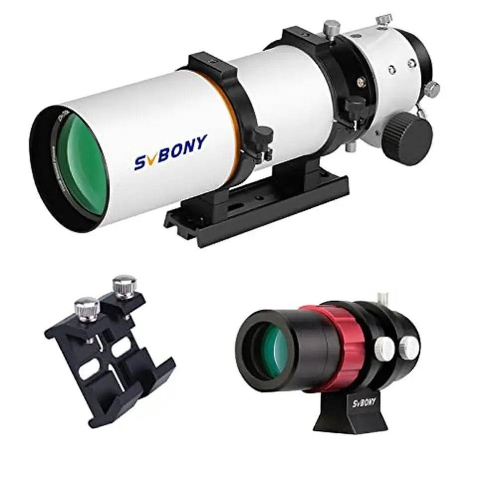 Compact 70ED Refractor Telescope Bundle with Finderscope and Mini Guide Scope Bracket Astrophotography Kit