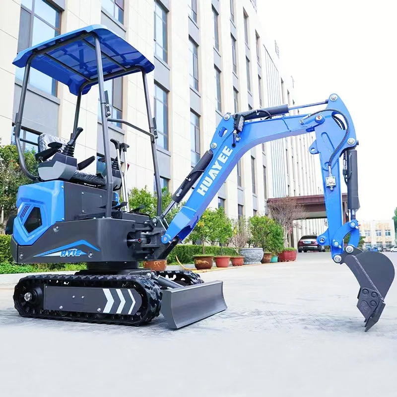 حفارة صغيرة جديدة، حفارة هيدروليكية مجنزرة 1 طن، حفارة صغيرة مع دلو وملحقات اختيارية.