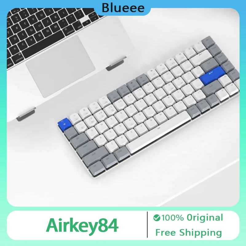 

Airkey84 Mechanical Keyboard Three Mode Wireless Bluetooth 75% Low Profile Layout Backlit Portable Mute Slim Office Keyboard