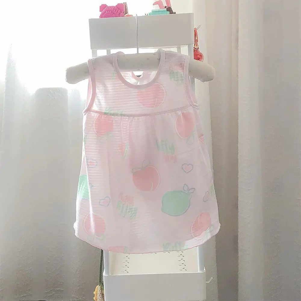 Baby Girls Dress Pure Cotton Baby Dress Embroidery Cartoon Pattern Princess Dress Printed Multi Pattern Sleeveless Dress Infant