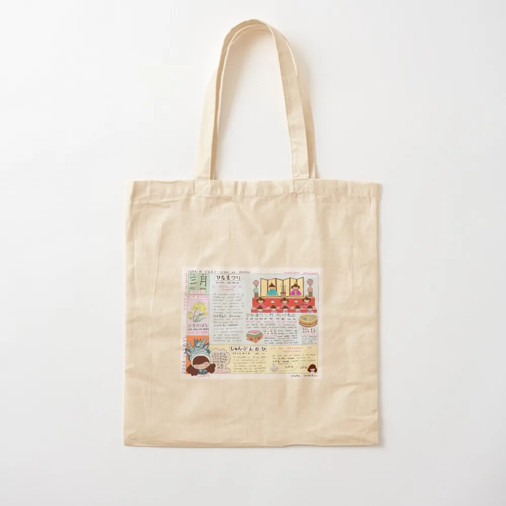 

NIHON NO DENTOU_SAN GATSU Tote Bag the tote bag sac pour femme Canvas Tote Bag