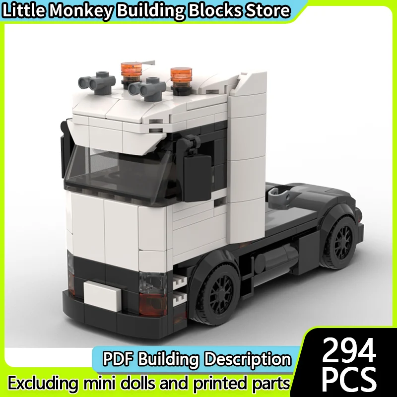 

City Car Model MOC Building Bricks Heavy-Duty Lorry Tractor Head Modular Technology Gifts Holiday Assemble Children Toys Suit