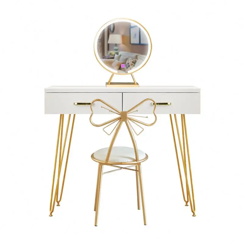 Dresser Light Luxury Delicate High Quality Makeup Mdf Wood Vanity Dressing Table