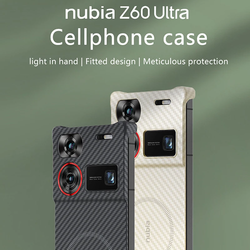 Nubia Z60 Ultra Case Ultra Thin Kevlar's material Back Cover For ZTE Nubia Z60 Ultra Z60Ultra 5G Phone Case