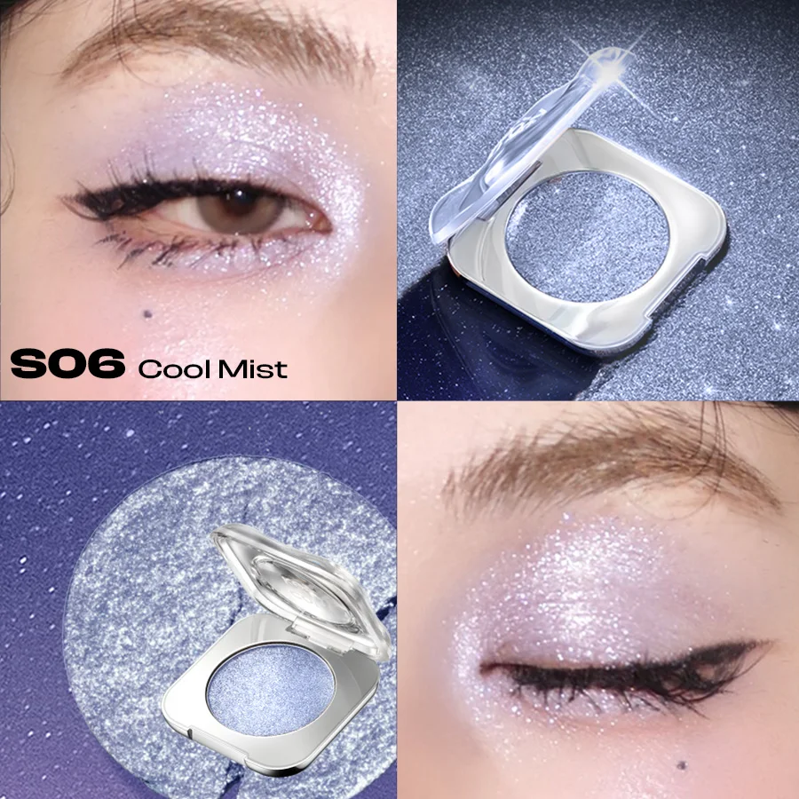 Sombra de ojos monocromática COLORKEY Stardust Diamond, paleta de sombras de ojos brillantes, altamente pigmentada, sombra de ojos, iluminador de ojos, brillo