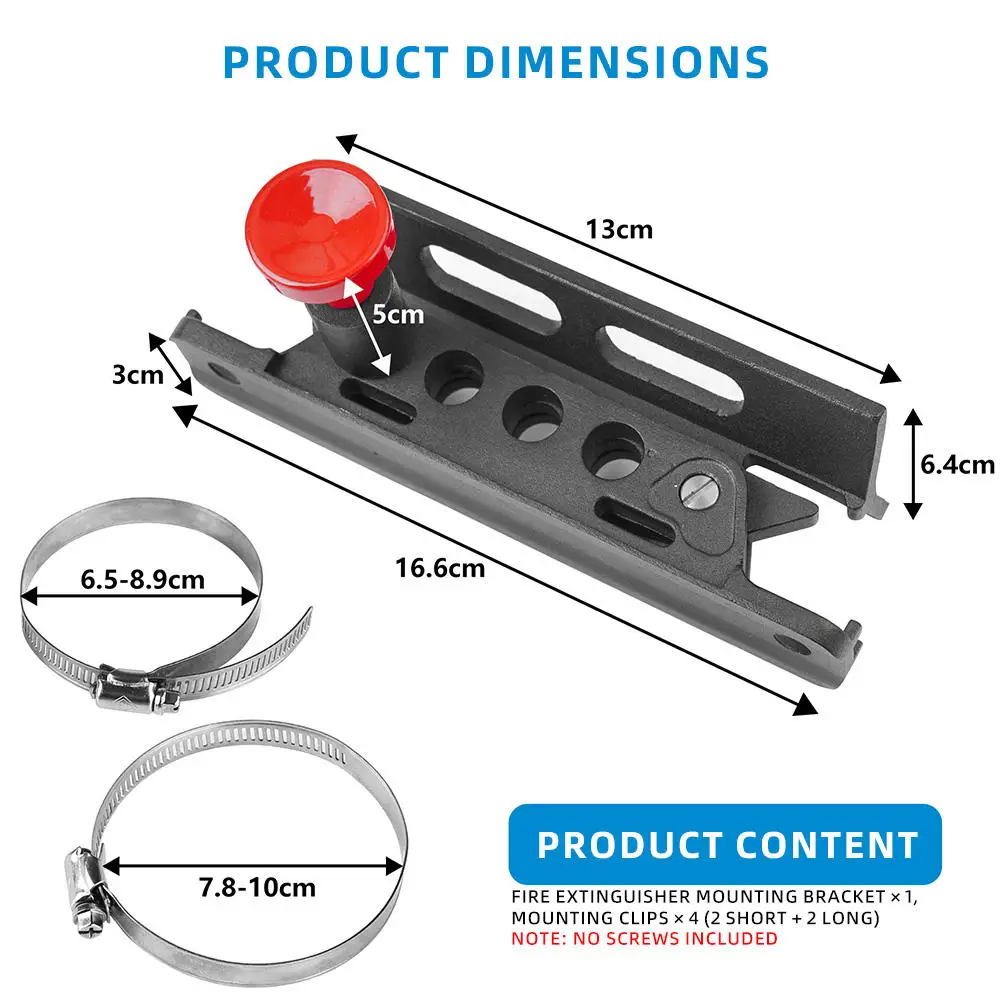 Car Fire Safety Mount Bracket, Vehicle Emergency Safety Equipment Fix Holder, Automobile Storage Support Rack