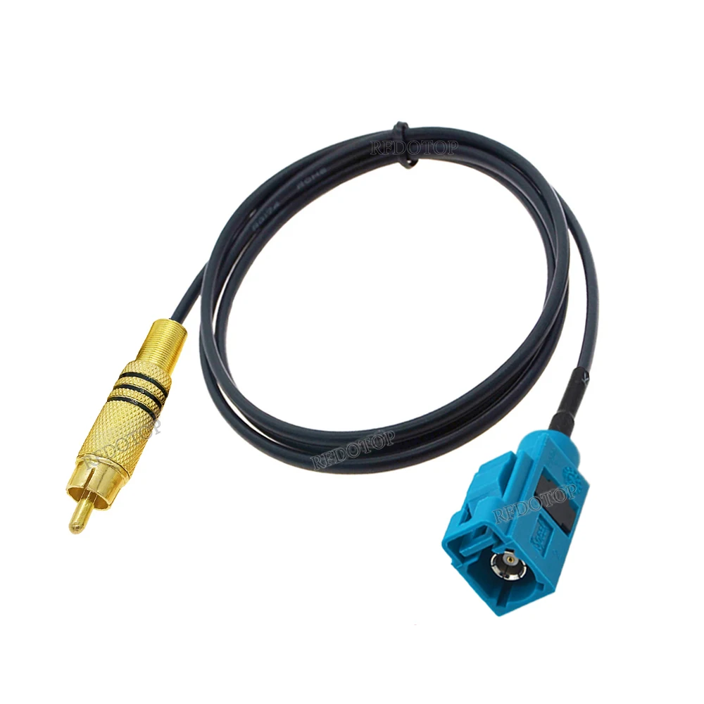 1Pcs RG174 Cable RCA Male Plug to Fakra Z Female Conector Video Pigtail Car Parking Reversing Rear View Camera Cable