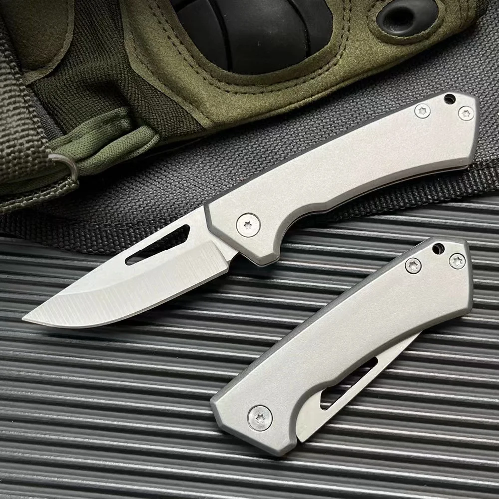 Mini Refined All Steel Integrated Folding Knife for Outdoor Camping EDC Unboxing Portable Pocket Sharp Blade Hand Polished Blade