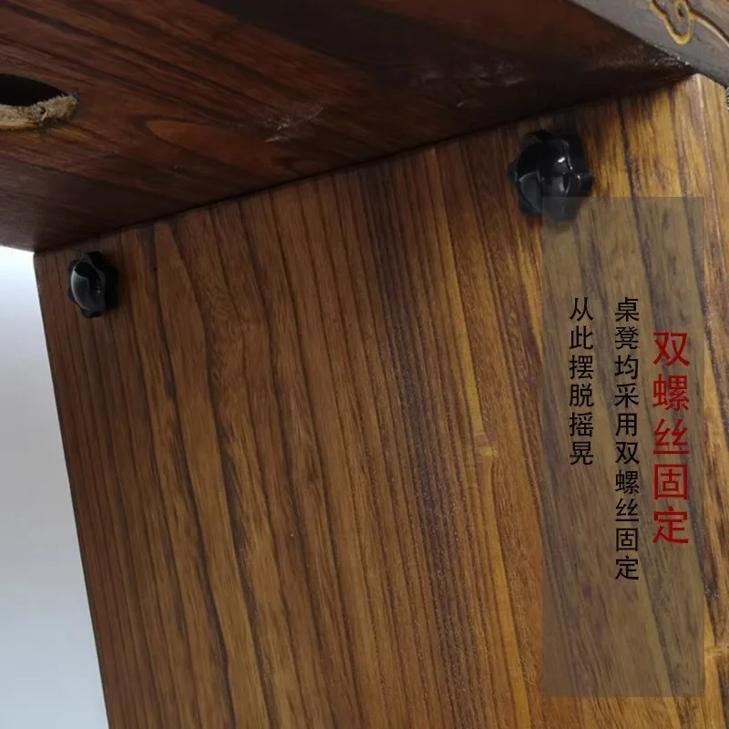 Mesa de Caligrafía Profesional Desmontable y Portátil, Estilo Zen Simple, Mesa de Caligrafía China Antigua de Madera Maciza, Caja de Resonancia para Piano