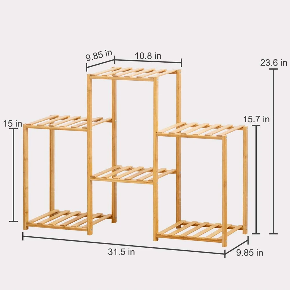 Indoor and outdoor flower racks are simple practical  multifunctional bamboo plant 