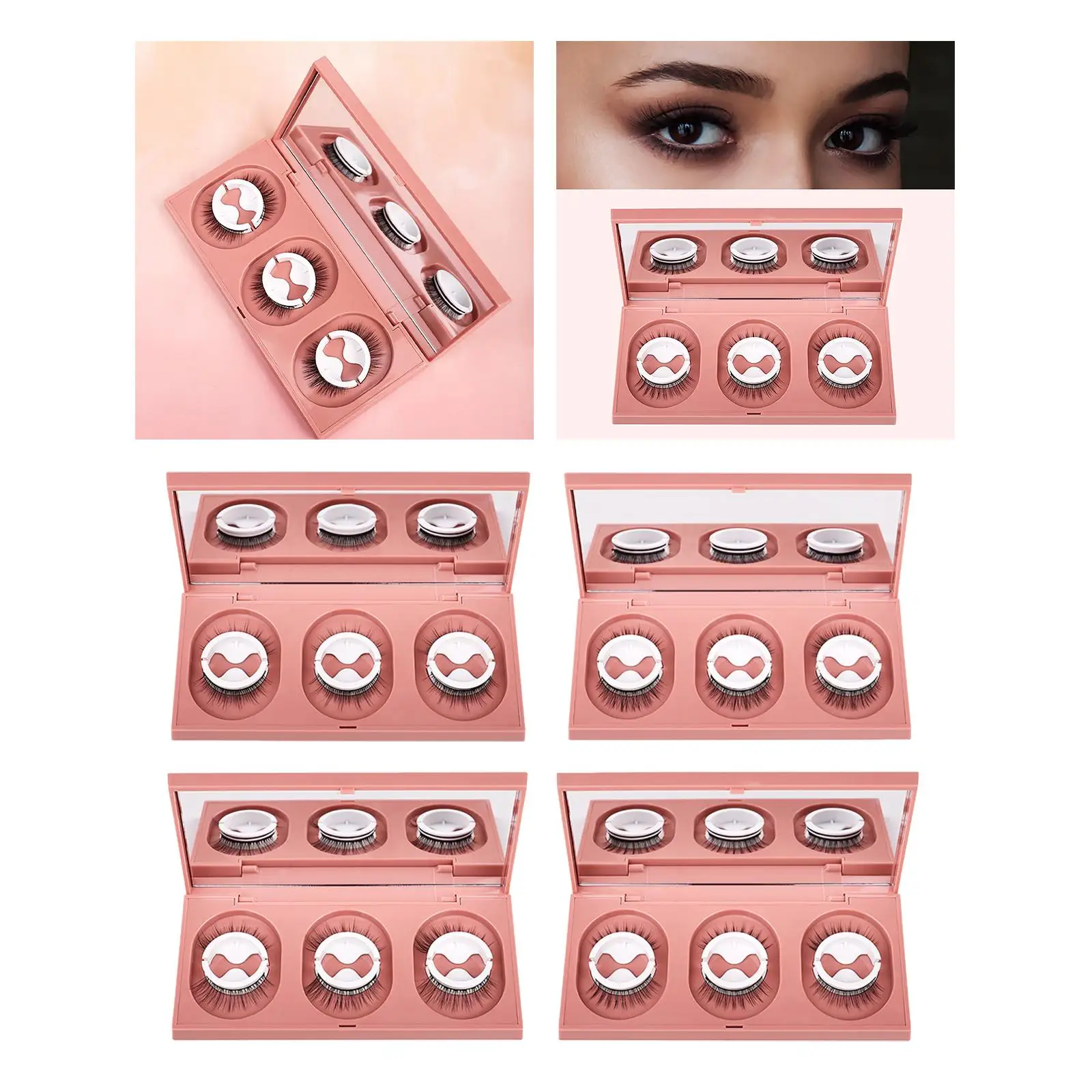 Reusable Self-Adhesive Eyelashes Fake Eye Lashes Natural Look Easy to Wear