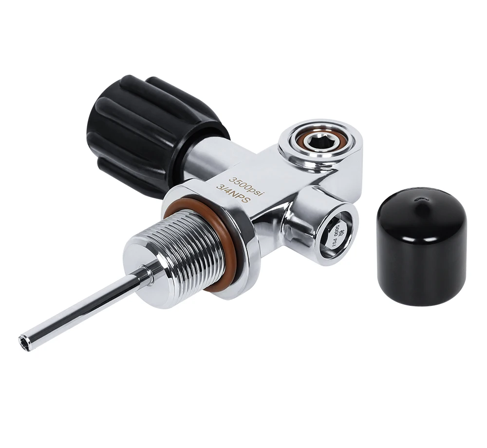 DIDEEP 3500Psi Tauchflaschenventil, Hochdruck DIN und YOKE 3/4-14NPSM Gewindeventil, Tauchflaschenzubehör – Detail 10
