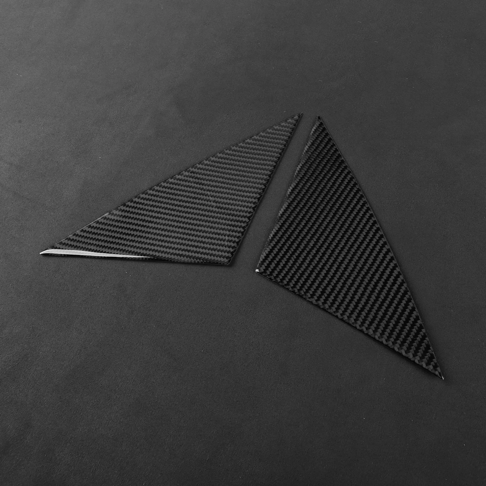 For Tesla Model Y Launch Juniper 2025 2026 Carbon Fiber Mirror Triangle Panel Frame Trim Car Exterior Accessories Sticker