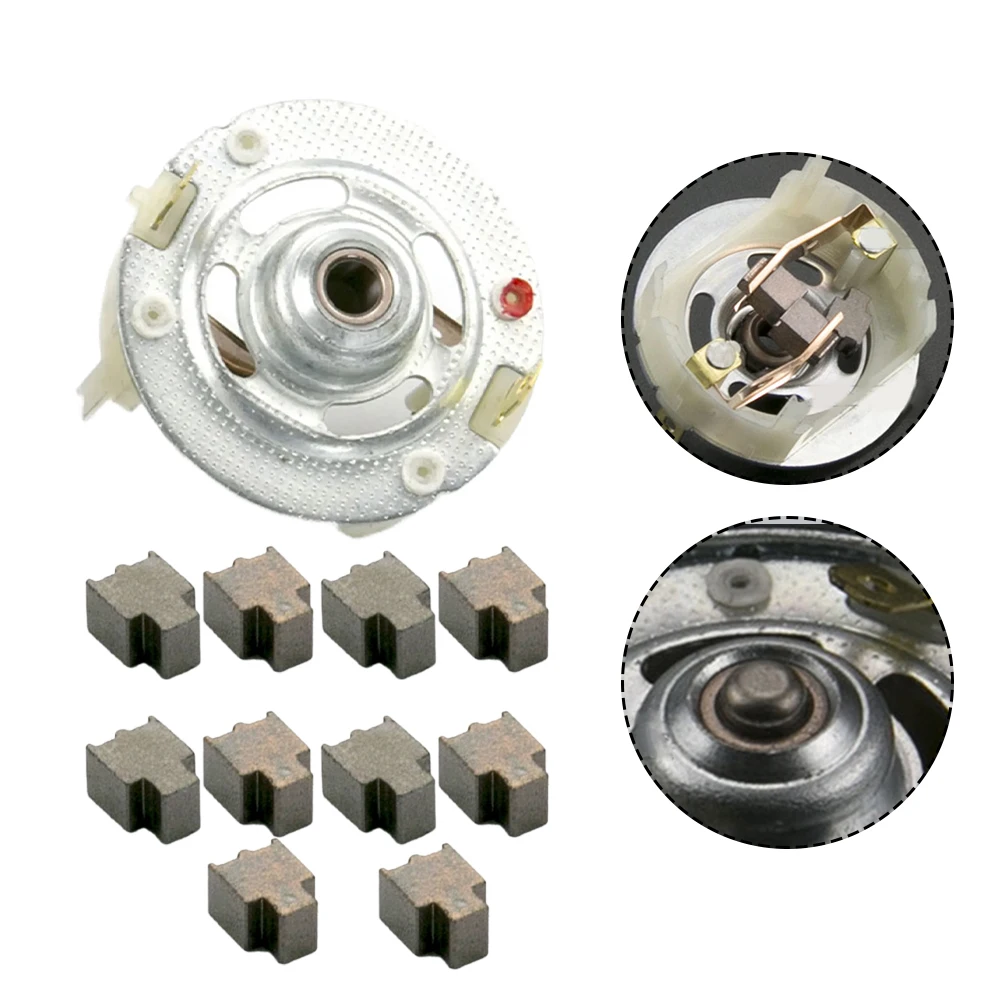 Suporte de escova de carbono e escovas de carbono compatíveis com motores de broca elétrica 775 750 755 para reparo eficiente de motores