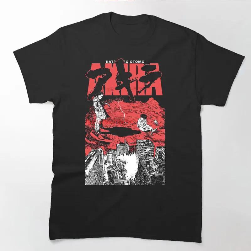Akira Cyberpunk City Explosion Anime Gift T‑Shirt 0807 Retro Sci‑Fi Manga Graphic Tee Shotaro Kaneda Neo‑Tokyo Unisex Streetwear