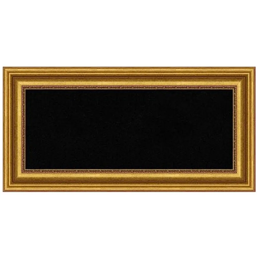 

Черная пробковая доска для стен 18x36, доска для заметок с золотой рамкой, средняя пробковая доска для офиса и домашней организации, традиционный дизайн