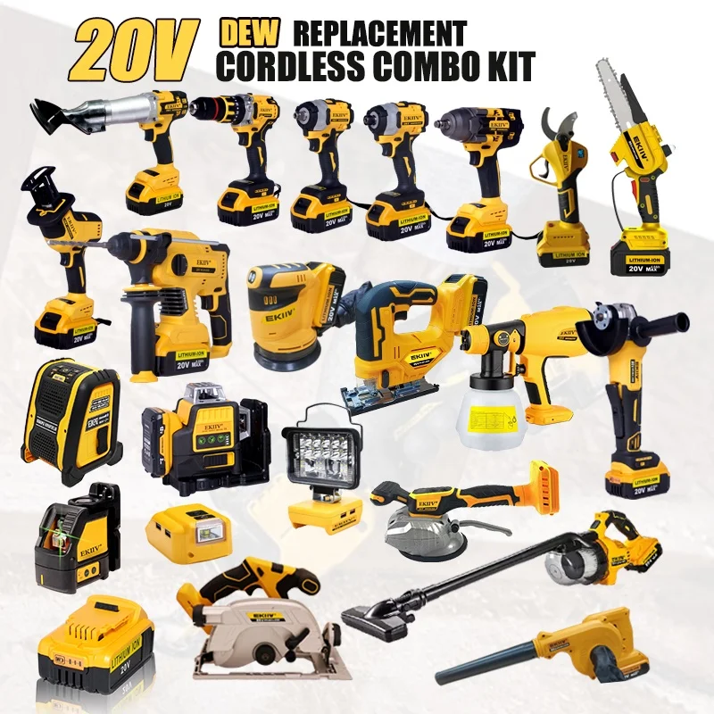 Hardware Electrical Power Combo Kit Cordless Herramientas Drill Machine Set Other Hand Wrench Tool Box Set Tools Kit Tool Sets - Image 4