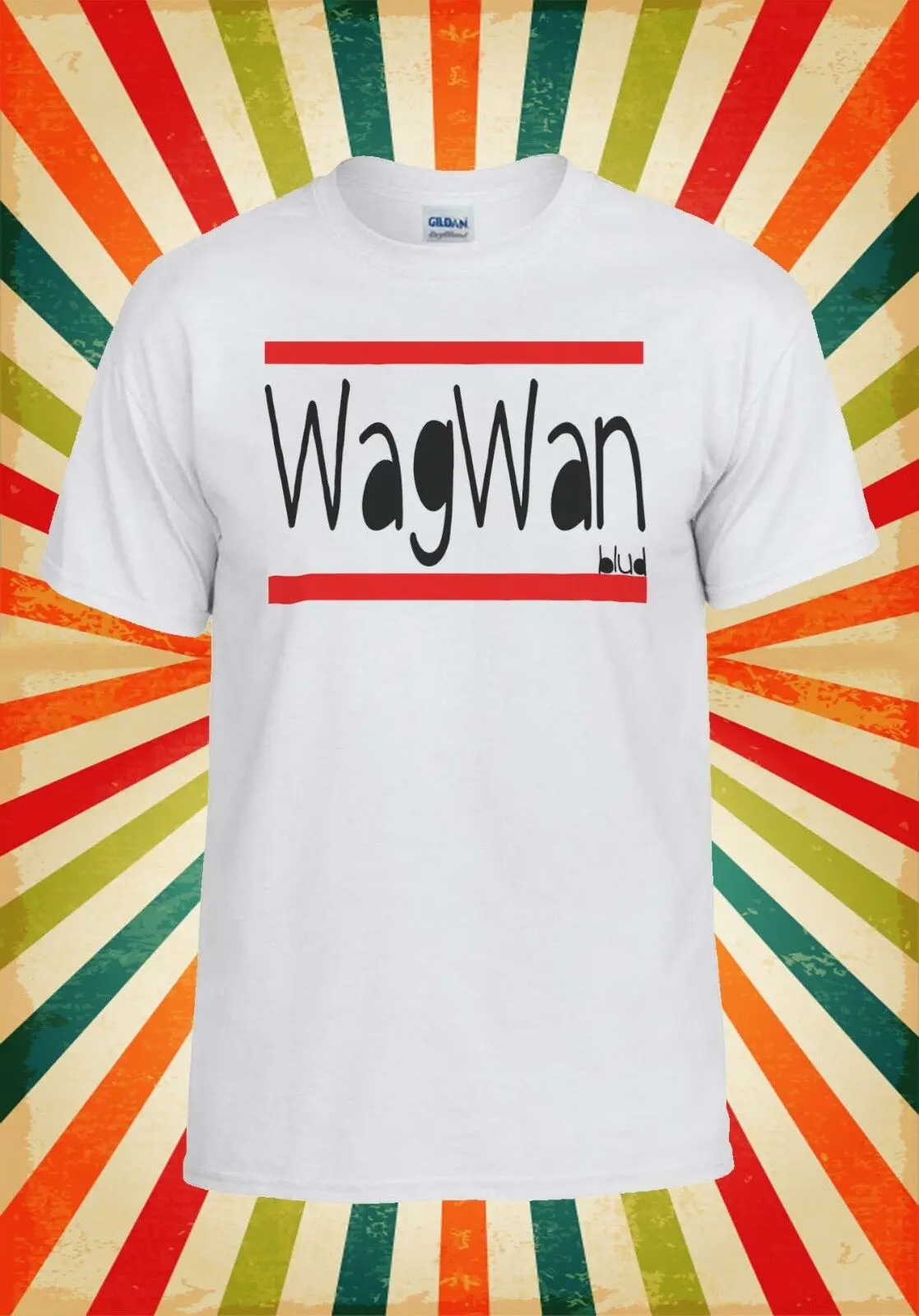 Wagwan Blud Funny Hipster Cool Retro Vest T Shirt 509