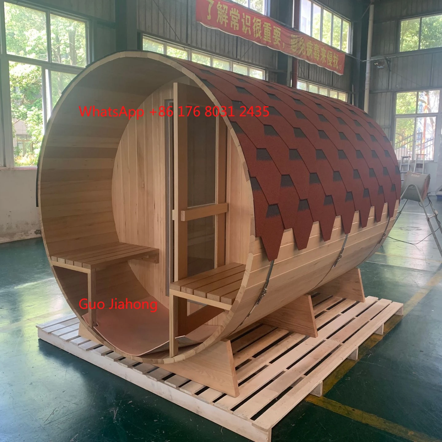 

OEM ODM Outdoor Barrel Sauna Rooms Hemlock Traditional Harvia Stove Heater Sauna Wholesale Spa Room Sauna for 5-6 Person
