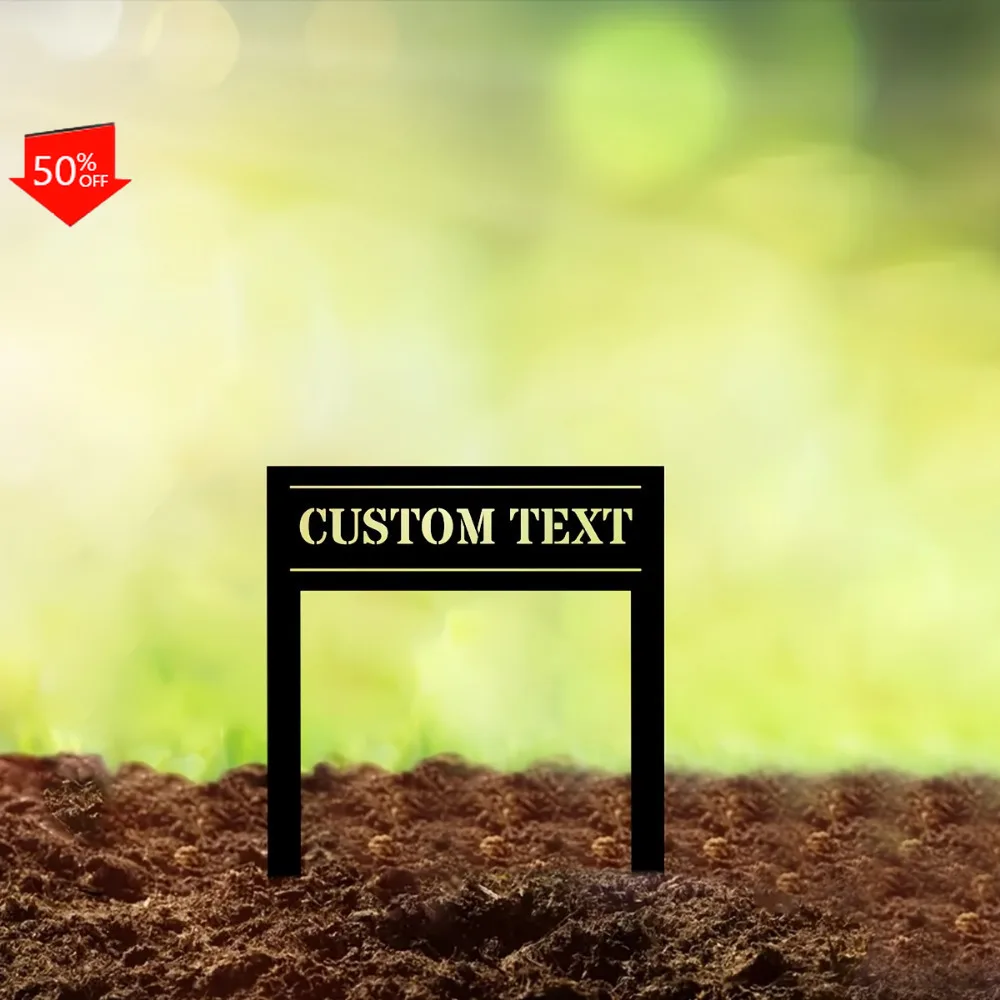 

1PC Custom Metal Garden Stakes Personalized Lawn Address Markers Ideal for Courtyards Stylish Yard Decor Idea Perfect Home Accen
