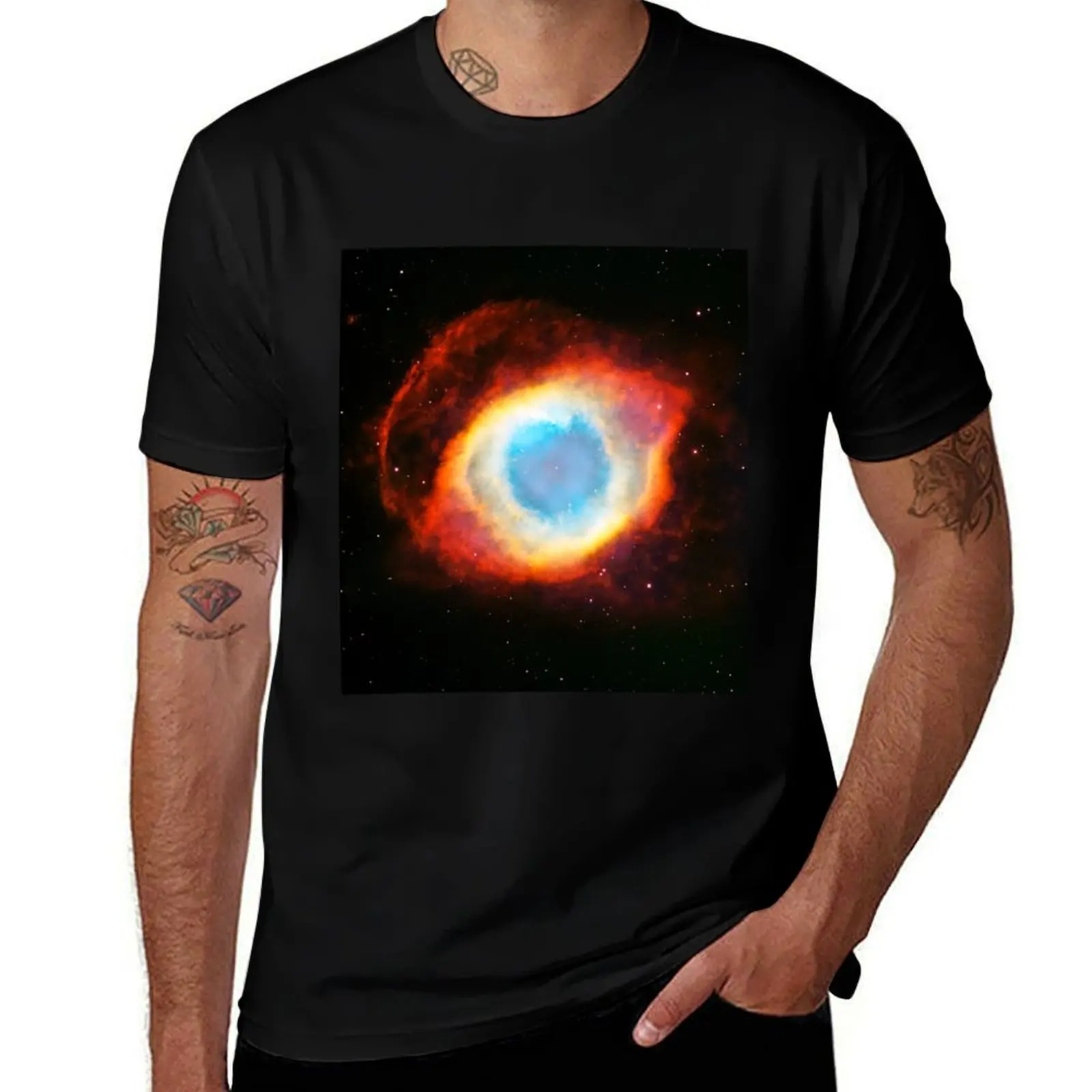 Helix Nebula T-Shirt Soft Basic Cotton Short Sleeve Tee T-Shirt
