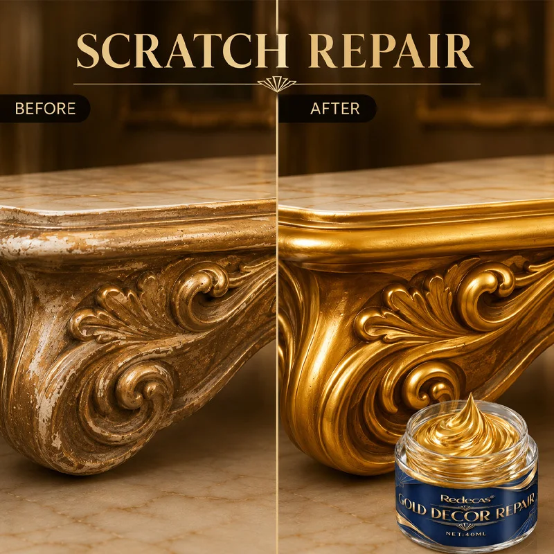 Gold Door Frame Touch-Up Paste for Metal Frames. Covers Scratches, Chips & Faded Marks. Waterproof & Durable, Restores Gold