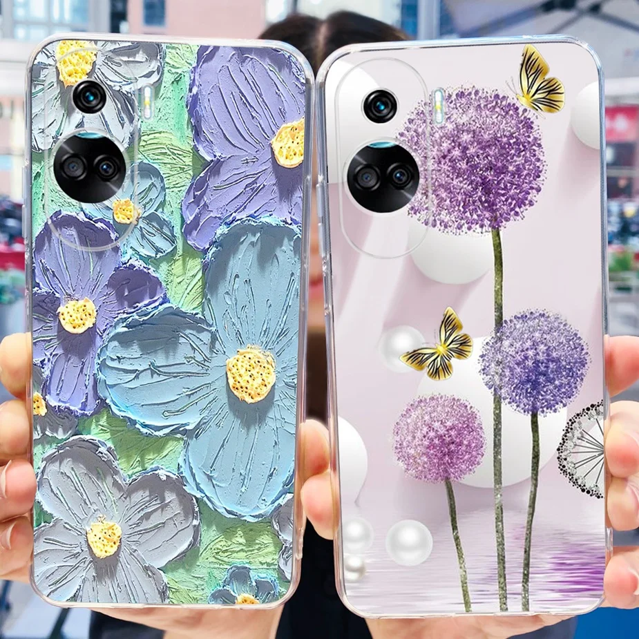 For Honor 90 Lite Case CRT-NX1 Cute Fashion Painted Back Cover Clear Silicone Soft TPU Phone Case For Honor 90 Lite 90Lite Coque