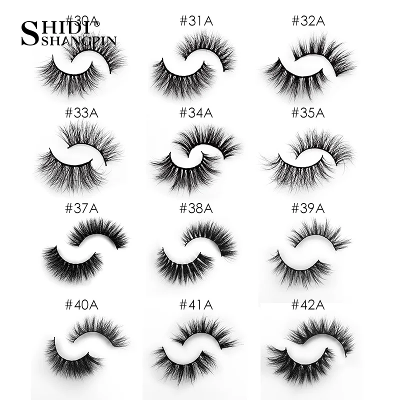 SHIDISHANGPIN 1 Paar Valse Wimpers Dramatische 3D Nertsen Lash Extension Pluizige Natuurlijke Zachte Volume Piekerige Fuax Cils Make Cilios
