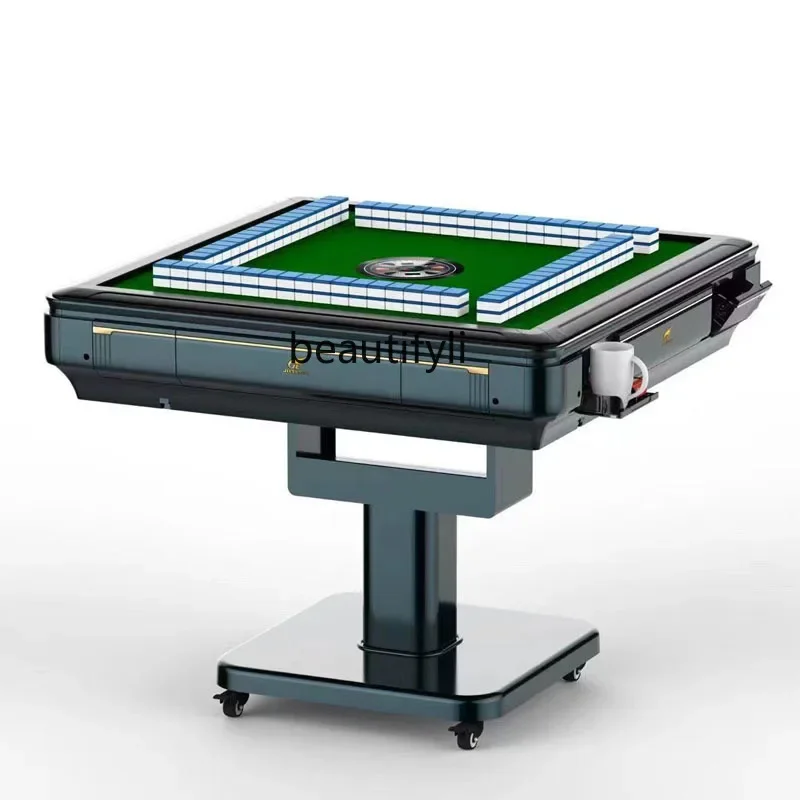 ss newFolding Mahjong Machine Automatic Dining Table Dual-Use Mahjong Table Mute Bass with Universal Wheel Machine