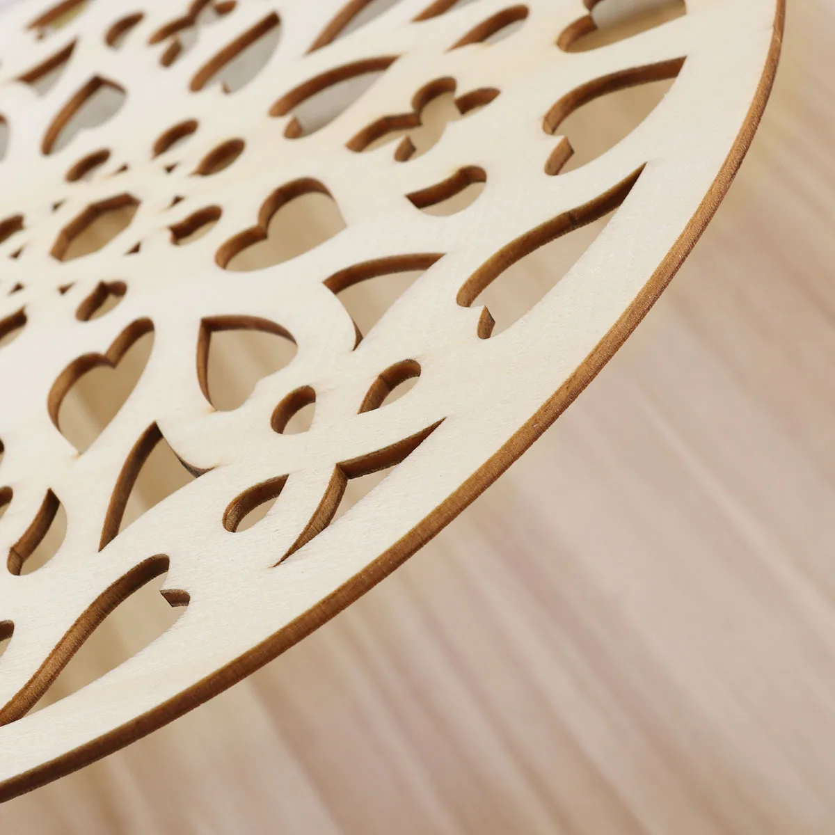 

Round Unfinished Wood Cutouts Hollow Wooden Chips for DIY Crafts Creative Decoration Birthday Wedding Christmas Handmade