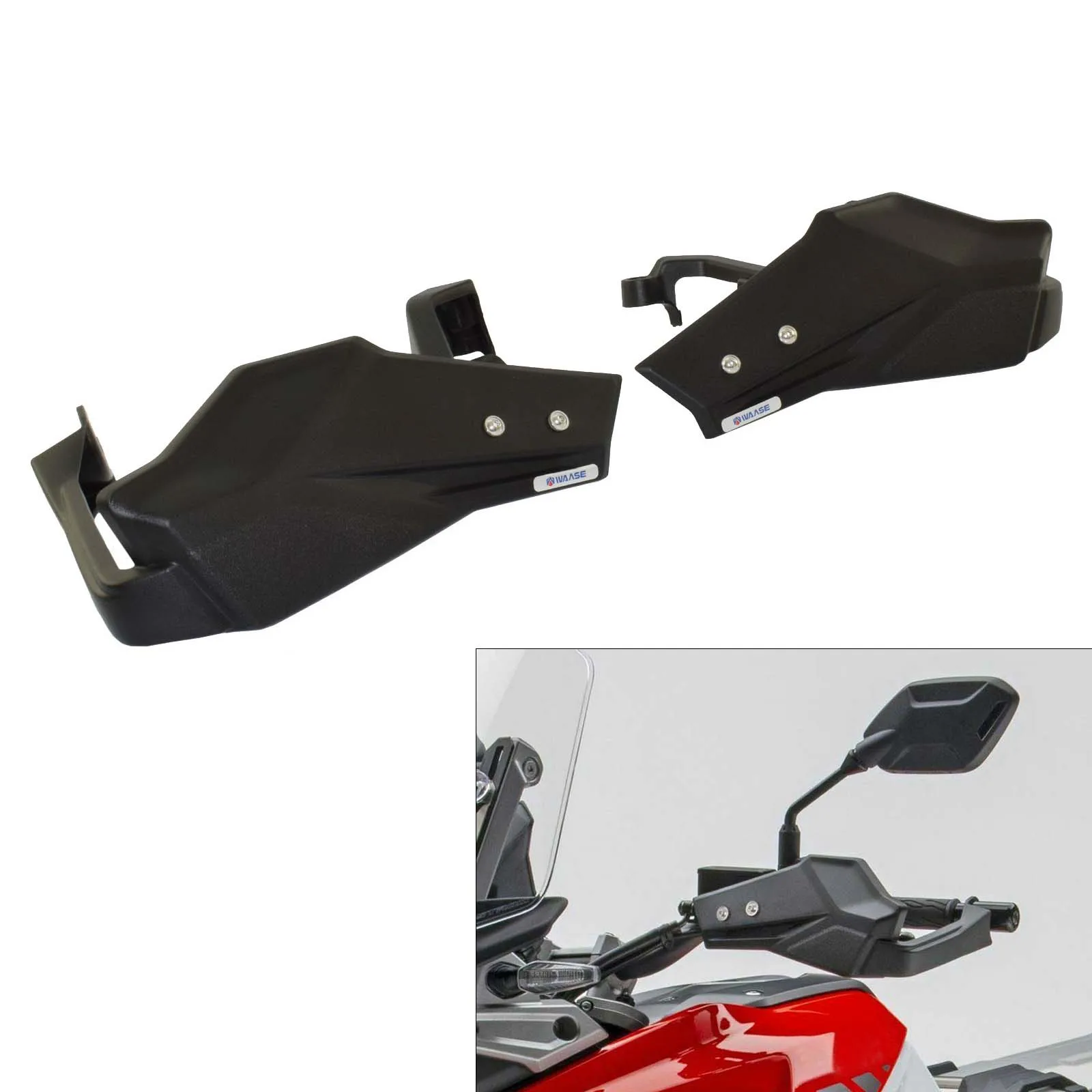 waase Black Handguards Hand Guard Shell Screen Shield Protector For SUZUKI V-Strom DL 1050 DL1050A DL1050XT 2019 2020 2021 2022