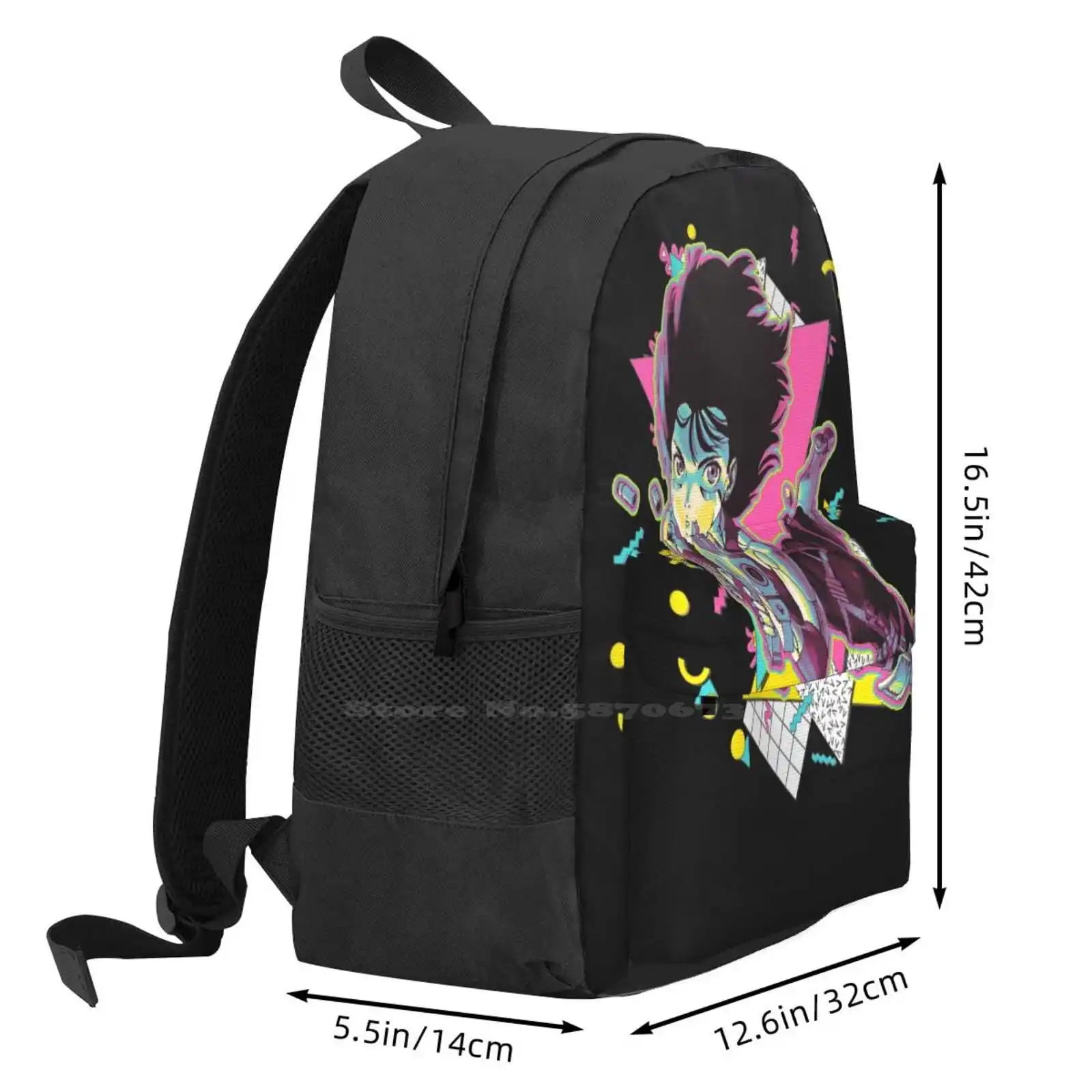 Alita-Battle Angel Alita * 90s Graphic Design * 3d Print Design Backpack Student Bag Fan Art Kawaii Japanese Cute Fantasy Art