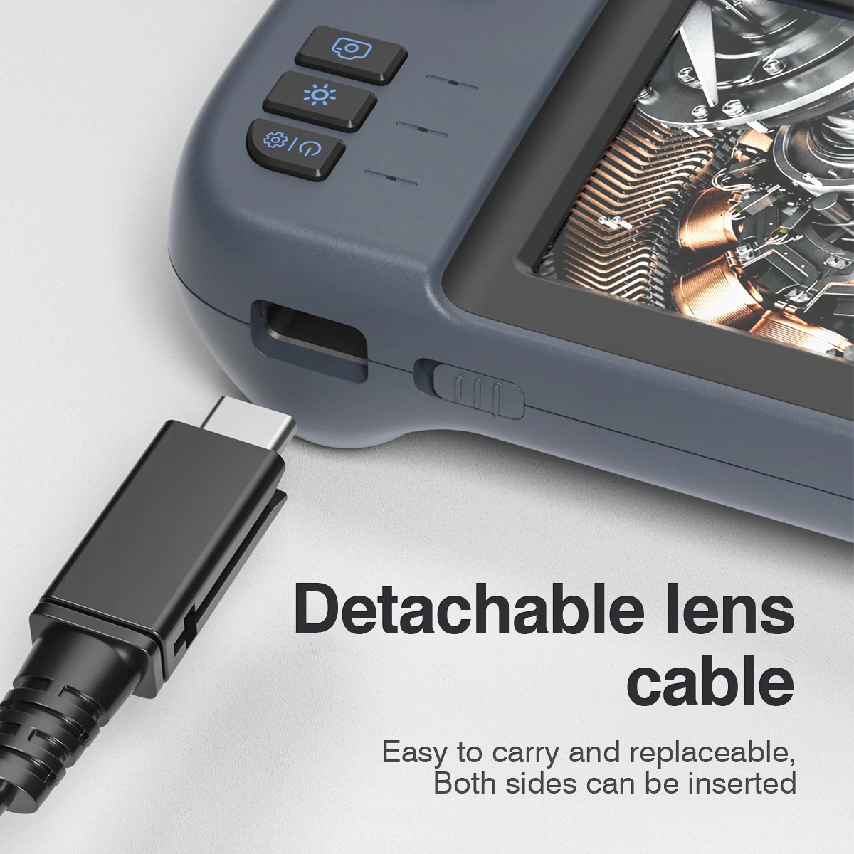 

4.5Inch IPS Screen 5.5mm Dual Lens 2MP 1080P Industrial Endoscope CMOS Borescope Inspection Otoscope Camera Digital Microscope