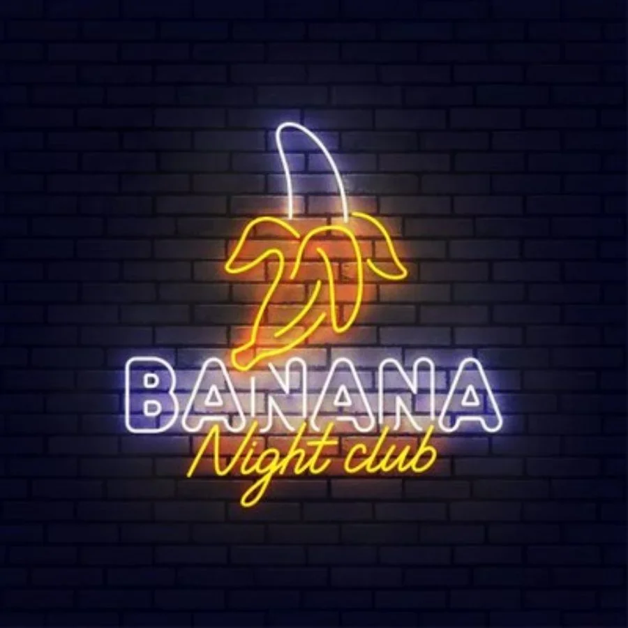 Trendecor Home Decoration Led Light, Neon Sigh Wall Mounted USB Powered Led Color Banana Neon Sign Light for Kids Bedroom