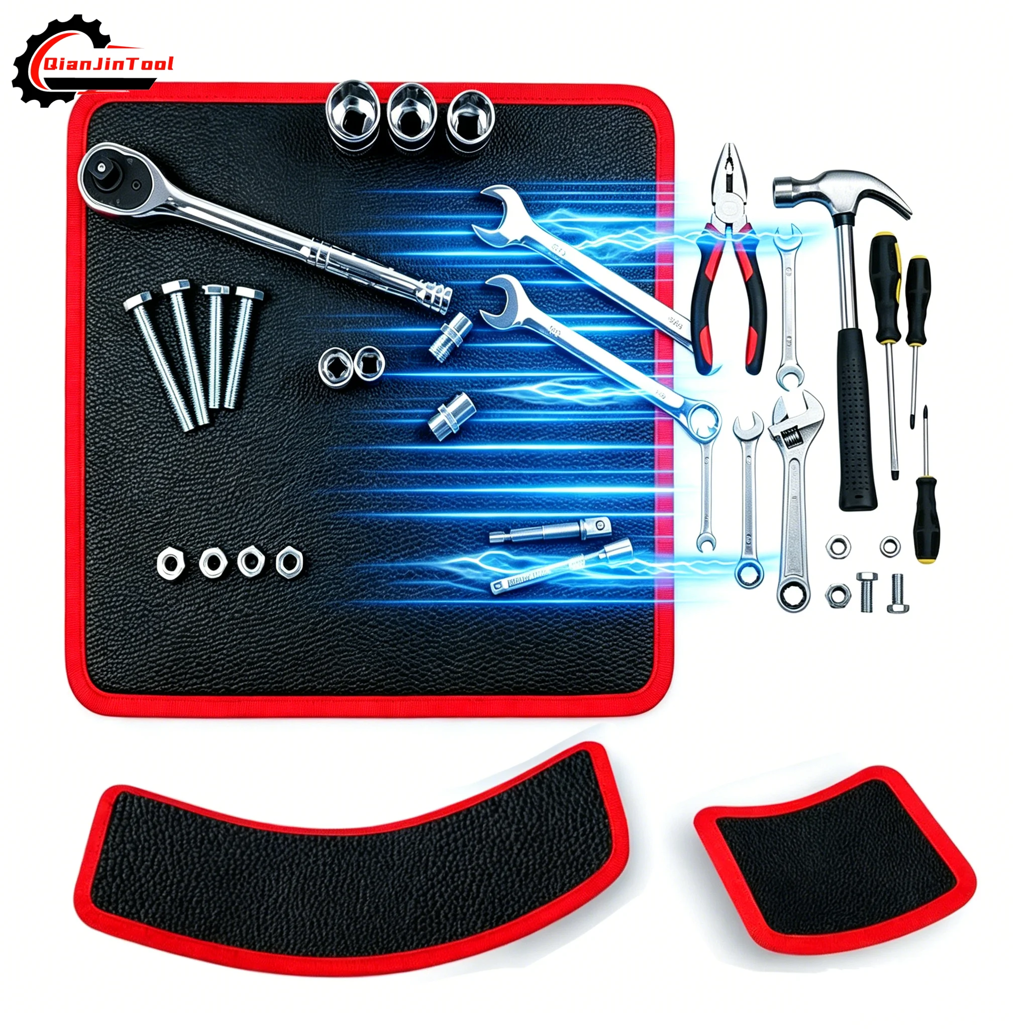 Magnetic Tool Pad Flexible Storage Mat Workshop Auto Repair Tool Holder Nut Screw Driver Wrench Quick Organize Suction Board