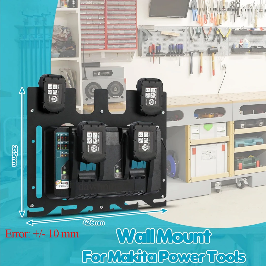 Multi functional Wall Mount Bracket For Makita Battery Case Holder Charger Power Tool Drill Fixed Storage DC18RD DC18RC BL1830