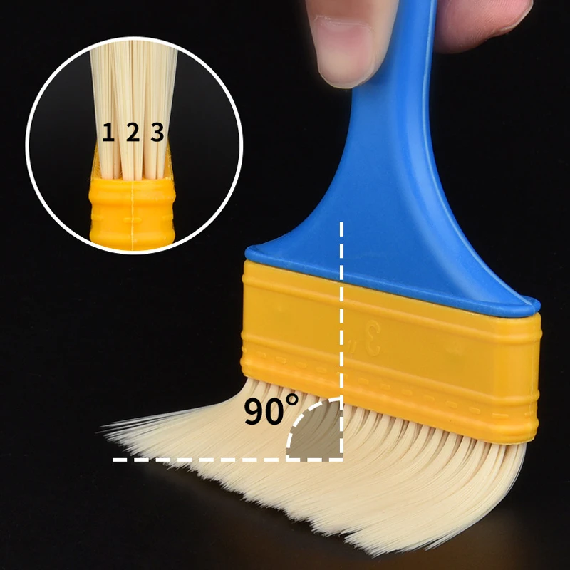 1 PCS 1-4″ Multifunctional Paint Brushes Nylon Brush Paintbrush for Wall Painting Home Cleaning Kitchen BBQ Plastic Handle Tools
