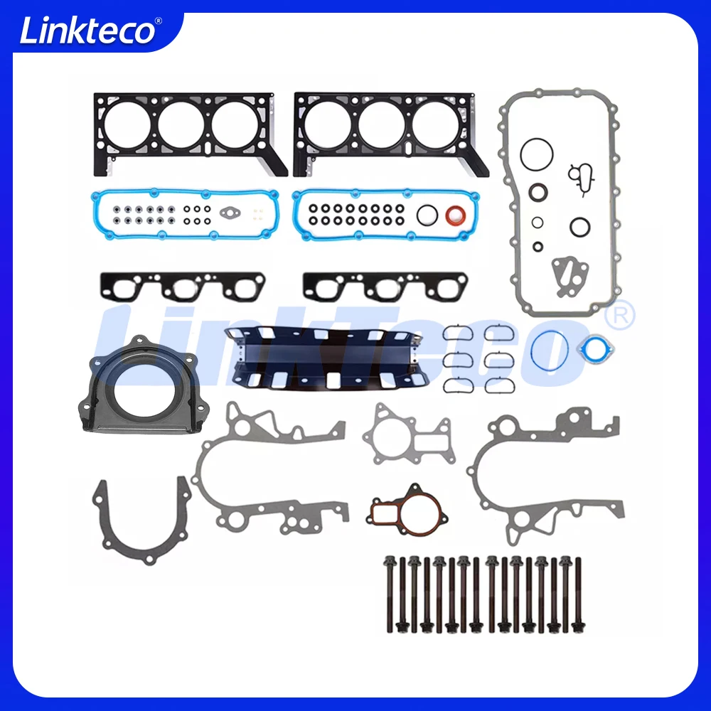 Engine Part Cylinder Head Full Gasket Set Rear oil seal Fit 3.8 T L V6 OHV GAS EGT For 07-11 JEEP WRANGLER III JK 3.8L HS26326PT