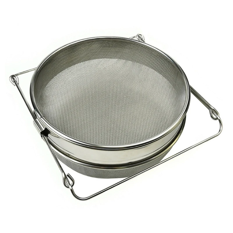 

Reusable Mesh Double Layer Honeycomb Strainer Stainless Steel Screen Bilayers Tool