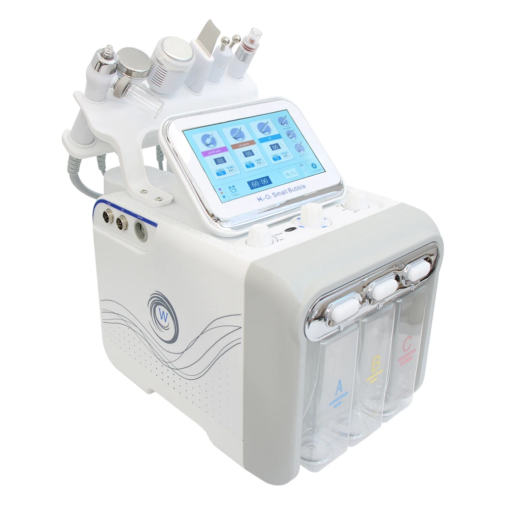 AOKO 6/7 in 1 Dermabrasion Peel Spa Gesichtsmaschine Hautverjüngung Hydro Dermabrasion Aqua Tiefenreinigendes Hautpflegegerät