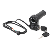 Electric Bike Throttle Grip Universal Electric Bicycle Scooter Wire Twist Throttle Grip with 2 Keys Waterproof Speed Controller