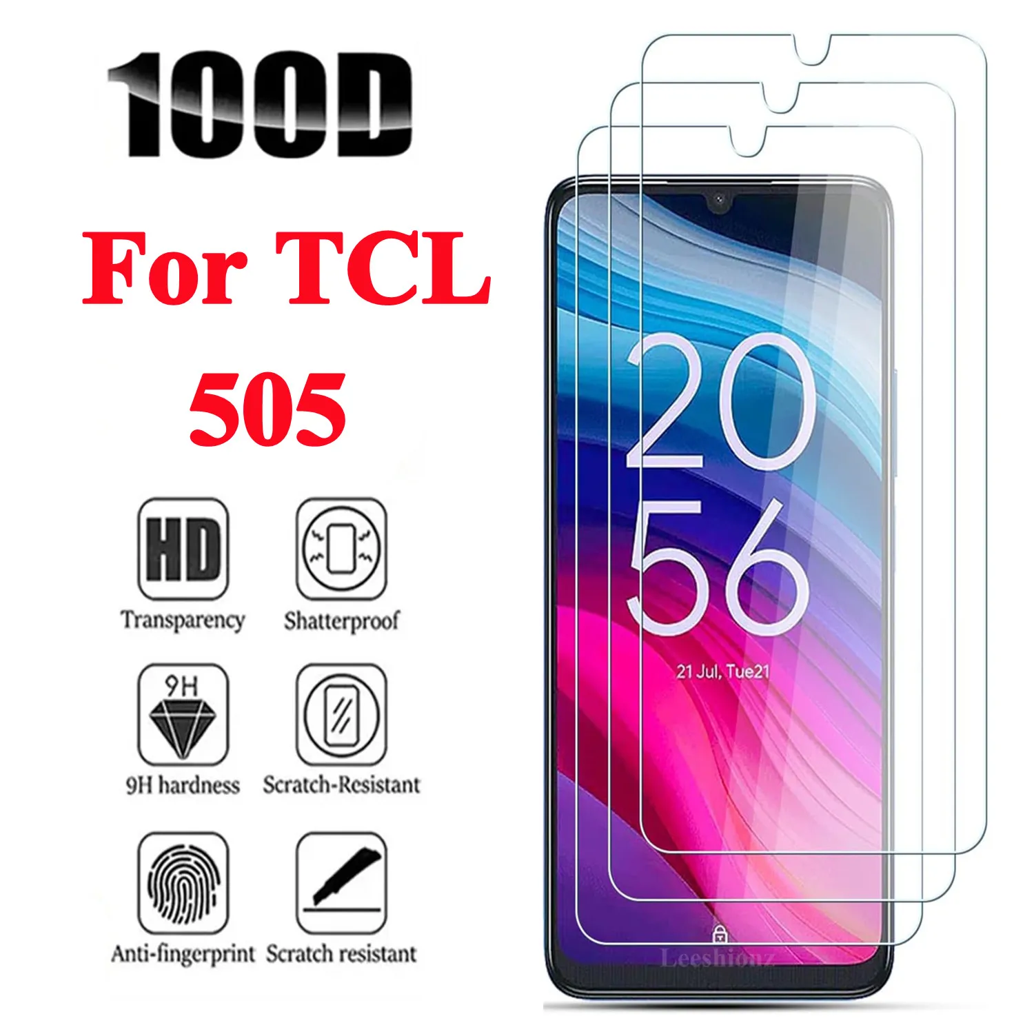 

For TCL 505 Screen Protector Glass Film 100D Tempered Glass Film