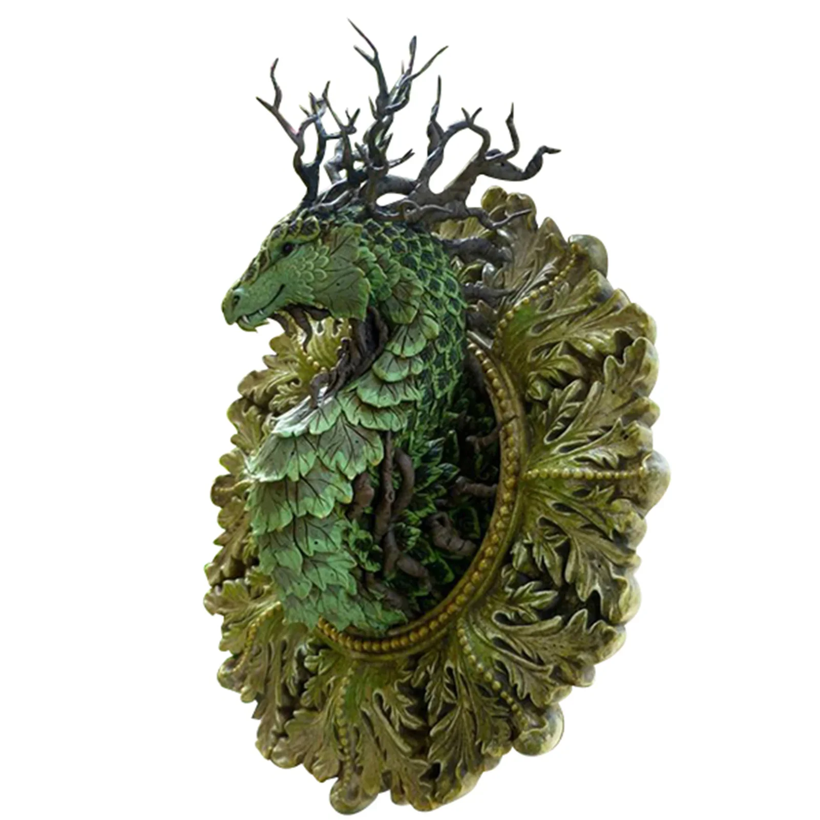 Green Forest Dragon Sculptures Resin Statue Interior Accessories Figurines Living Room Decoration Home Sculpture Decor Luxury