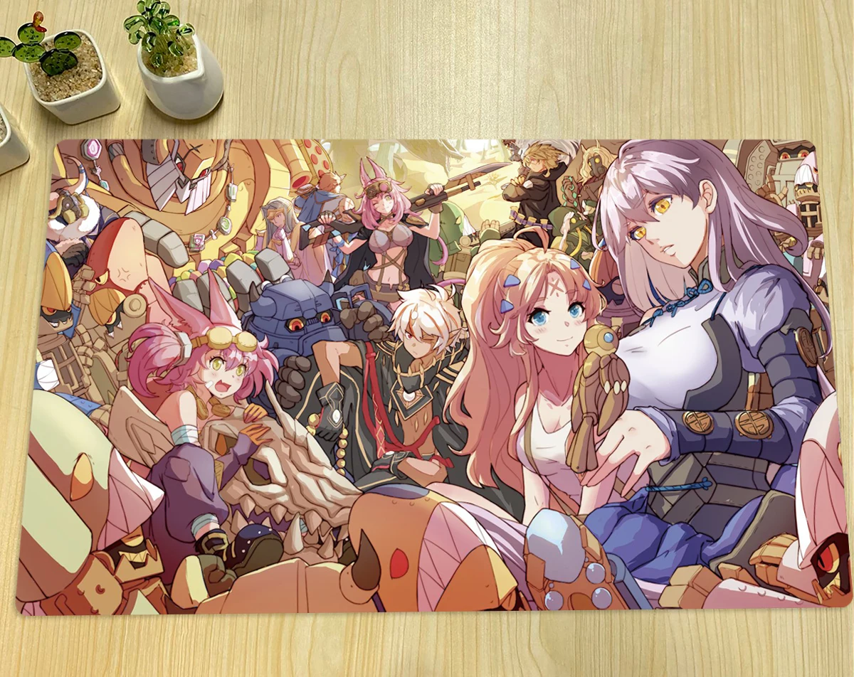 YuGiOh Playmat Tri-Brigade Ecclesia Dogmatika Fleurdelis TCG CCG Trading Card Game Mat Anime Mouse Pad Rubber Desk Mat Zones Bag