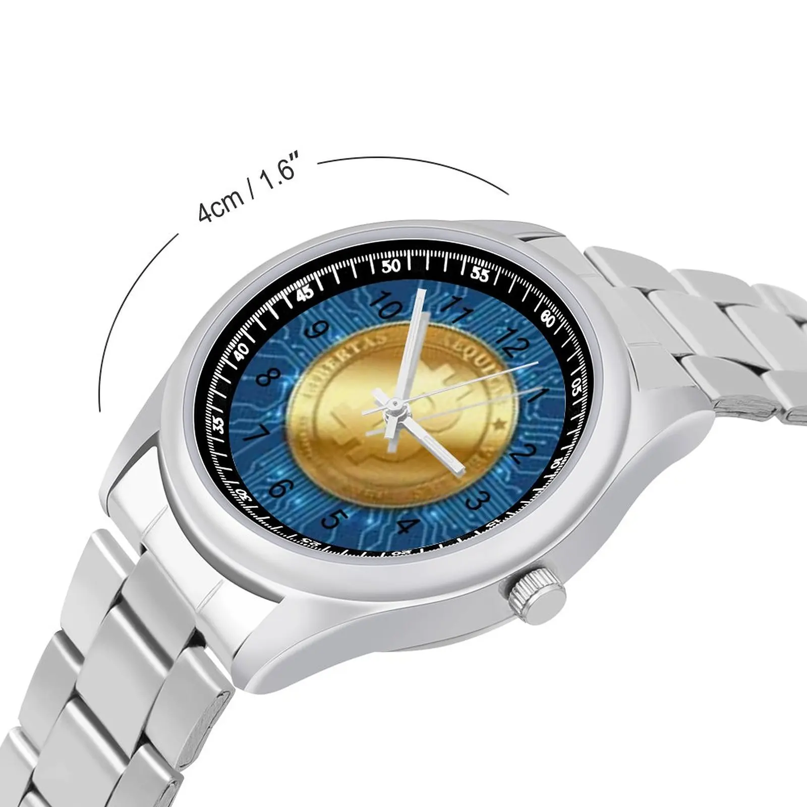 Crypto Bitcoin Quartz Watch Virtual Neat Lady Wrist Watch Photo Stainless Travel Buy Wristwatch