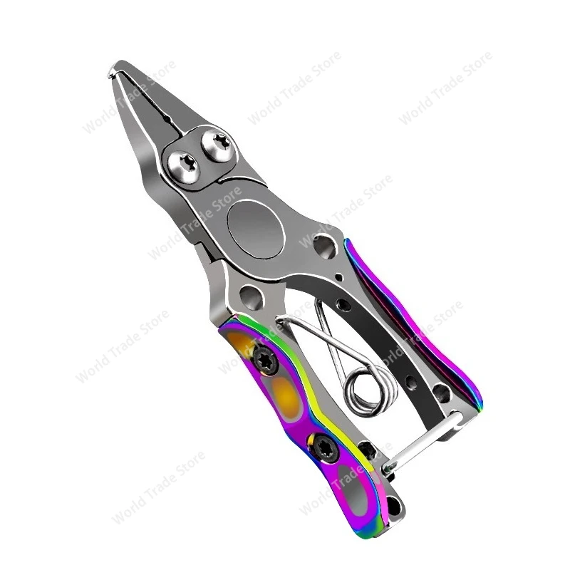 

Плоскогубцы Luya из титанового сплава, версия для морской рыбалки, открытое кольцо, режущая проволока, нажимной крючок для алюминиевой трубки, зажим для крючка